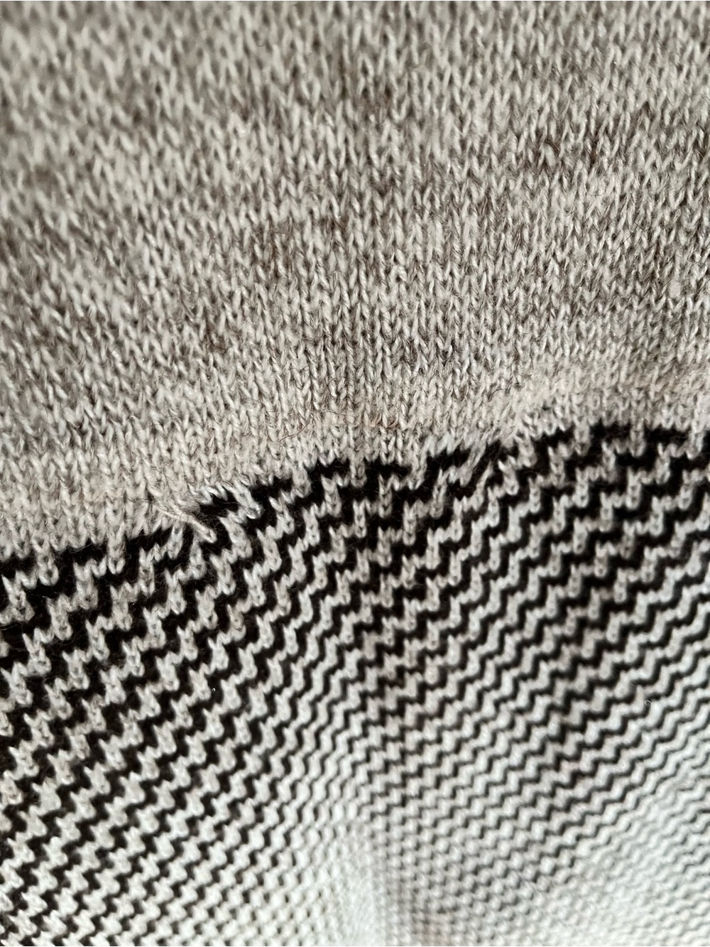 Knit V-Neck Sleeveless Sweater Dress in Taupe and brown - Picture 4 of 6